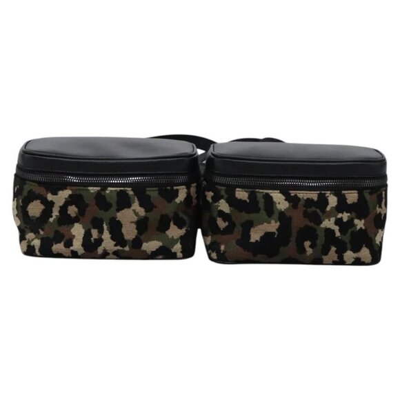 DOLCE&GABBANA Leopard Waist Bag Canvas Green Black - Picture 1 of 15